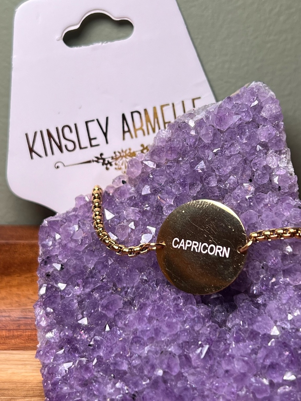 Kinsley Armelle Gold Capricorn Zodiac Bracelet